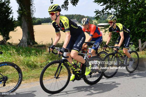 Michael Hepburn of Australia and Team Mitchelton-Scott / Heinrich Haussler of Australia and Bahrain Merida Pro Team / Adam Yates of Great Britain and...
