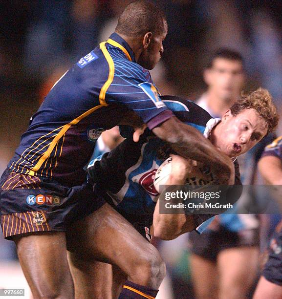 Colin Best of the Sharks in action during the NRL First Qualifying Final between the Cronulla Sharks and the Brisbane Broncos held at Toyota Park,...