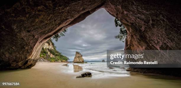 cathedral cove - 0730 - cathedral cove stock pictures, royalty-free photos & images