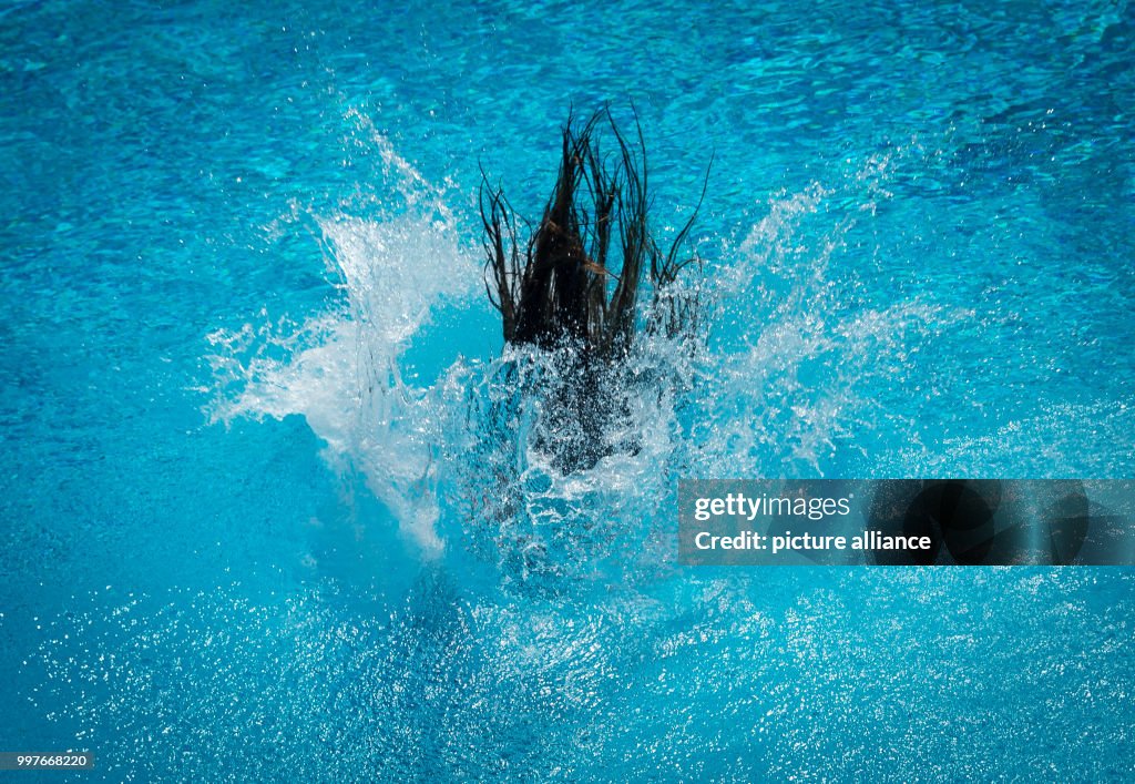 Participants of the World Splashdiving Championship 2017 in action in Participants of the World Splashdiving Championship 2017 in action in