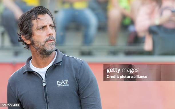 Espanyol's coach Quique Flores, photographed during the soccer test match between Borussia Dortmund and RCD Espanyol de Barcelona in Winterthur,...