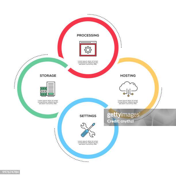 stockillustraties, clipart, cartoons en iconen met concept infographic netwerkontwerp - cnythzl