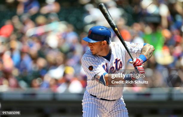 Asdrubal Cabrera of the New York Mets in action against the Tampa Bay Rays during a game at Citi Field on July 8, 2018 in the Flushing neighborhood...