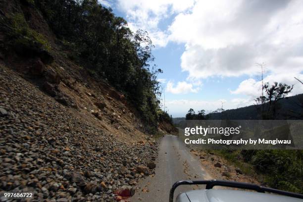 sumatran rainforest road - mangiwau stock-fotos und bilder