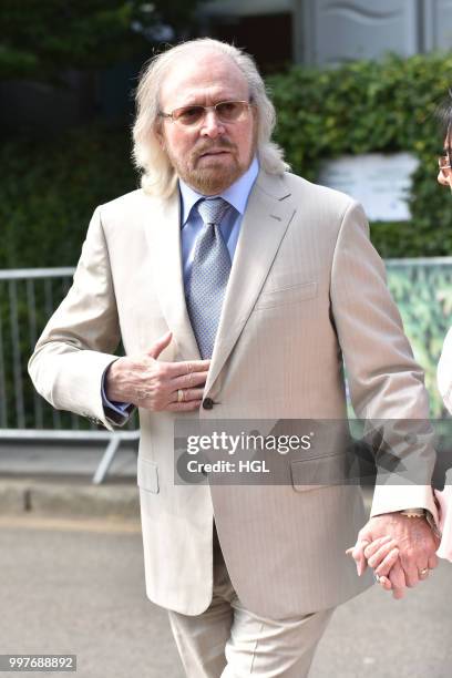 Barry Gibb seen outside Wimbledon AELTC on July 13, 2018 in London, England.