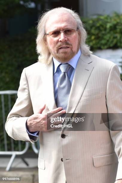 Barry Gibb seen outside Wimbledon AELTC on July 13, 2018 in London, England.