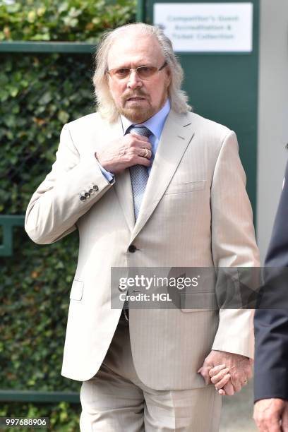 Barry Gibb seen outside Wimbledon AELTC on July 13, 2018 in London, England.