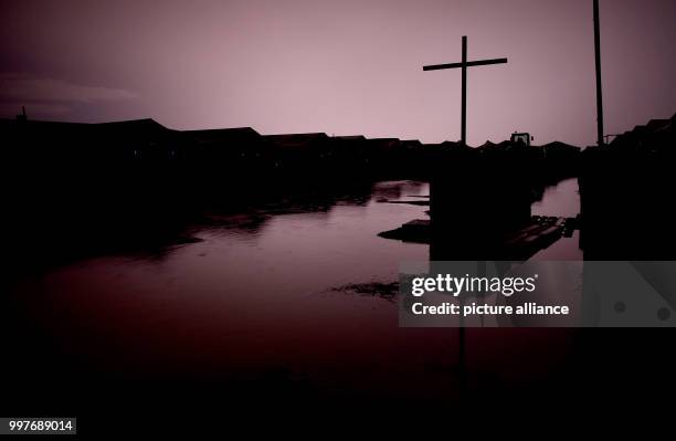 Heavy rain falls and storm in the night at Camp Castor in Gao, Mali, 31 July 2017. Photo: Britta Pedersen/dpa