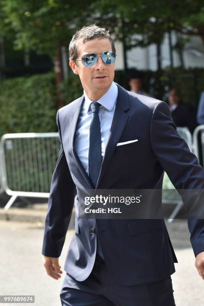 Bear Grylls seen outside Wimbledon AELTC on July 13, 2018 in London, England.