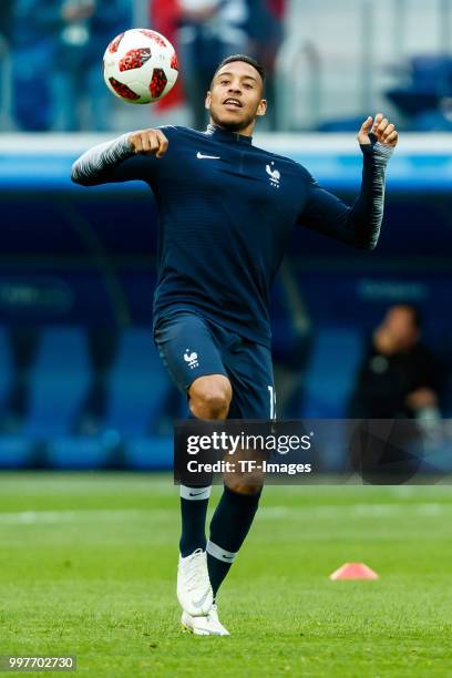 Corentin Tolisso of France controls the ball prior to the 2018 FIFA World Cup Russia Semi Final match between France and Belgium at Saint Petersburg...