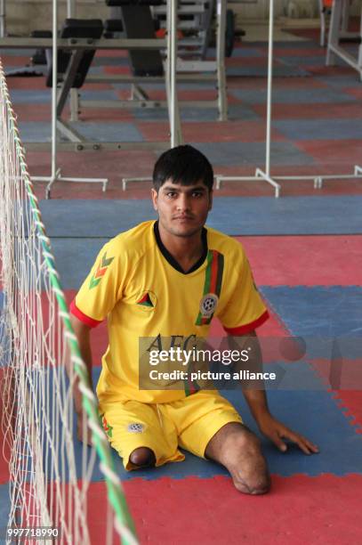 Former Afghan soldier Issa trains for the Invictus Games in Canada in a sports hall of the Afghan Army in Kabul, Afghanistan, 20 July 2017. The...
