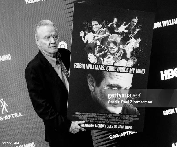 Actor Jon Voight attends "Robin Williams: Come Inside My Mind" New York Premiere at SAG-AFTRA Foundation Robin Williams Center on July 12, 2018 in...