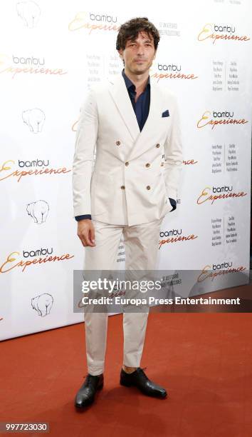 Andres Velencoso attends the Bambu 10th anniversary party at Gran Maestre Theater on July 5, 2018 in Madrid, Spain.