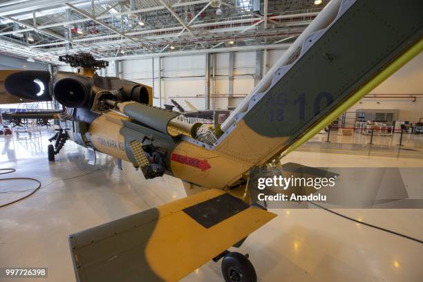 View of an ATAK helicopter at Turkish Aerospace Industries Inc. In Ankara, Turkey on July 13, 2018. Turkey and Pakistan signed a deal for the sale of...