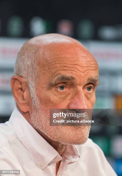 Martin Kind, the president of the German Bundesliga soccer club Hanover 96, at a press conference in Hanover, Germany, 1 August 2017. Kind detailed...