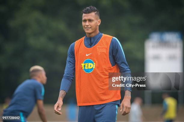 Davie Selke during the Hertha BSC training camp on july 13, 2018 in Neuruppin, Germany.