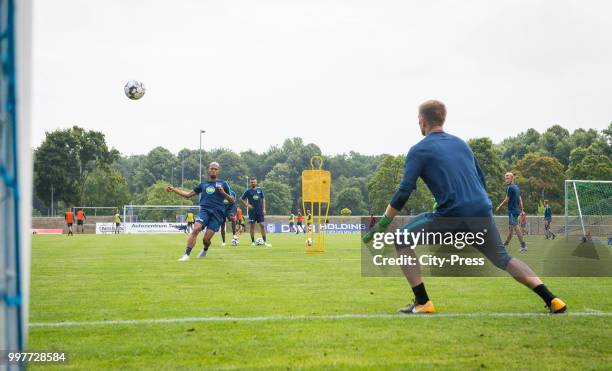 Thomas Kraft, Sidney Friede during the Hertha BSC training camp on july 13, 2018 in Neuruppin, Germany.