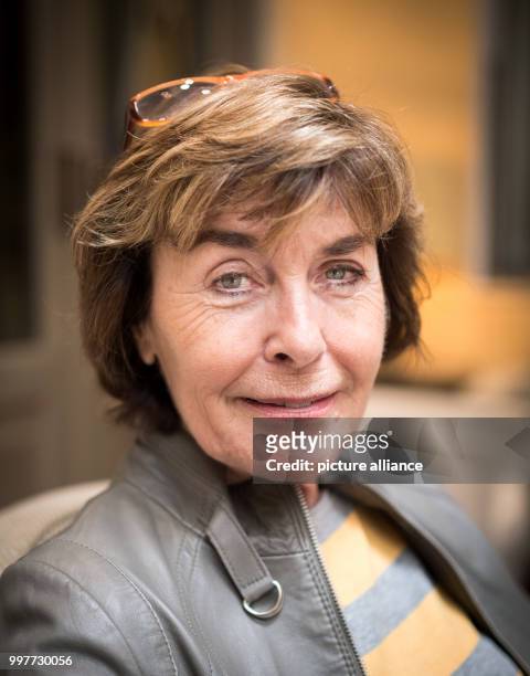 Actress Thekla Carola Wied smiles for the camera in Munich, Germany, 25 July 2017. She is hoping for more interesting roles for older actresses - if...