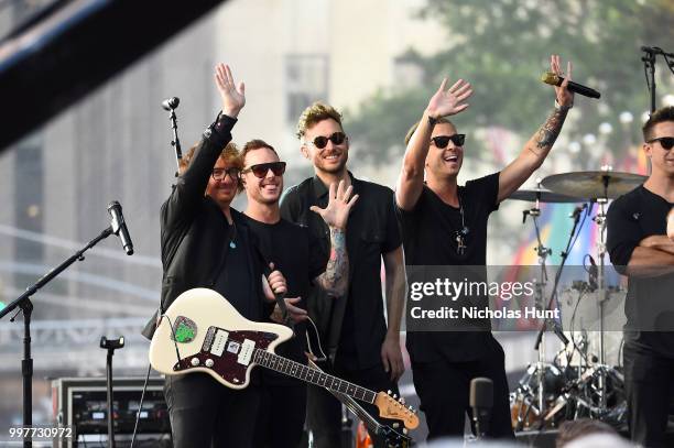 OneRepublic performs on stage at Citi Concert Series on TODAY at Rockefeller Plaza on July 13, 2018 in New York City.