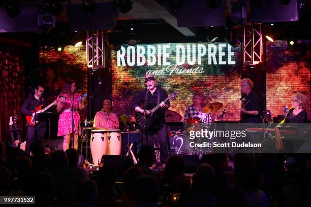 Singer Robbie Dupree performs onstage at Bogie's on July 12, 2018 in Westlake Village, California.