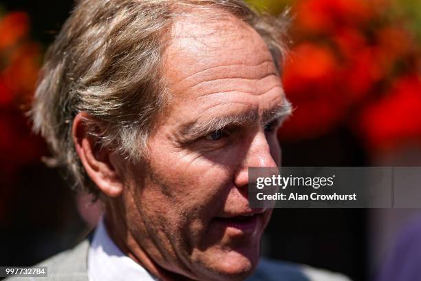 Michael Bell poses at Newmarket Racecourse on July 13, 2018 in Newmarket, United Kingdom.