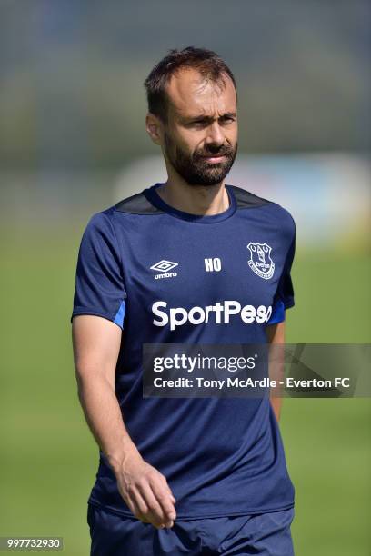 Hugo Oliveira of Everton during the Everton training session on July 13, 2018 in Bad Mitterndorf, Austria.