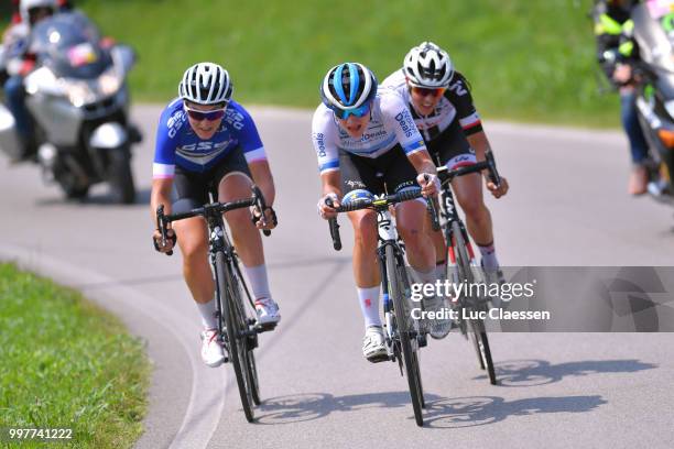 Elisa Longo Borghini of Italy and Team Wiggle High5 Blue Best Italian Rider / Marianne Vos of The Netherlands and Team WaowDeals Pro Cycling /...