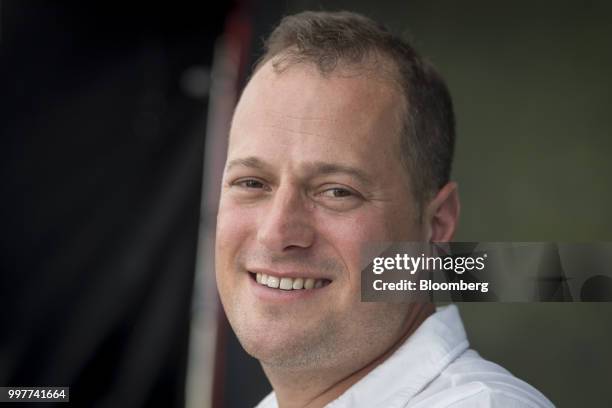 Joey Levin, chief executive officer of IAC/InterActiveCorp, sits for a photograph after a Bloomberg Television interview at the Allen & Co. Media and...