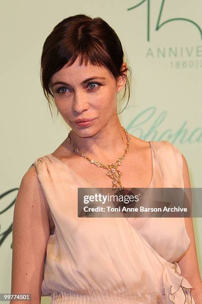 Actress Emmanuelle Beart attends the Chopard 150th Anniversary Party at the VIP Room, Palm Beach during the 63rd Annual International Cannes Film...