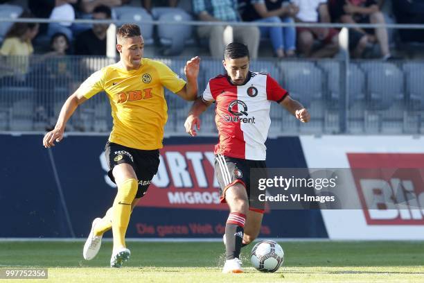 Achraf El Bouchataoui of Feyenoord during the Uhrencup match between BSC Young Boys and Feyenoord at the Tissot Arena on July 11, 2018 in Biel,...