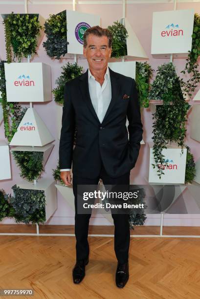 Pierce Brosnan attends the Evian Live Young Suite at The Championship at Wimbledon on July 13, 2018 in London, England.