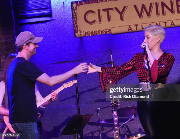 Austin Marshall and Maggie Rose at City Winery Atlanta on July 12, 2018 in Atlanta, Georgia.