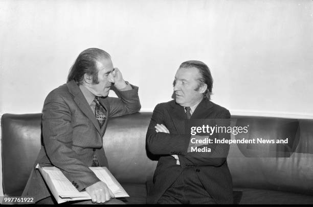 Charlie Haughey and Neil Blaney at Leinster House, . .