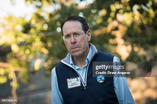 Randall Stephenson, chief executive officer of AT&T, attends the annual Allen & Company Sun Valley Conference, July 13, 2018 in Sun Valley, Idaho....