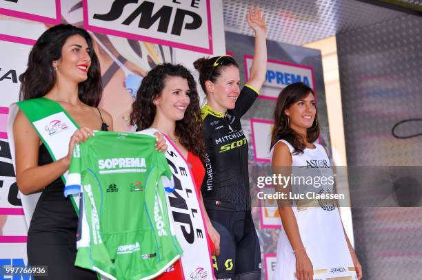 Podium / Amanda Spratt of Australia and Team Mitchelton-Scott / Green points jersey / Celebration / during the 29th Tour of Italy 2018 - Women, Stage...