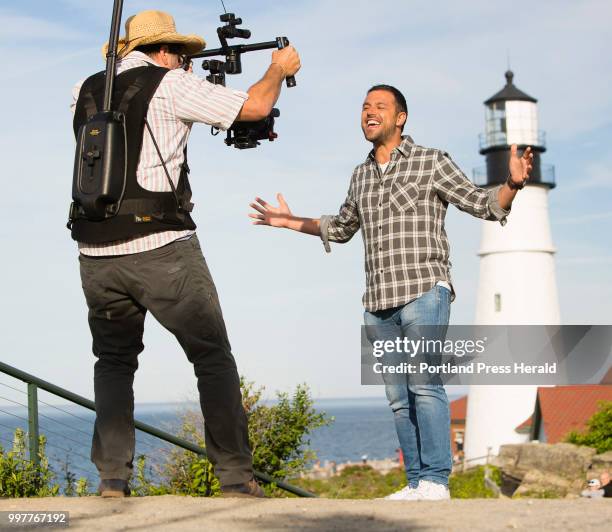 Sabin Lomac, one of the founders of Cousins Maine Lobster, is filmed at Fort Williams State Park in Cape Elizabeth on Friday June 22 for his upcoming...