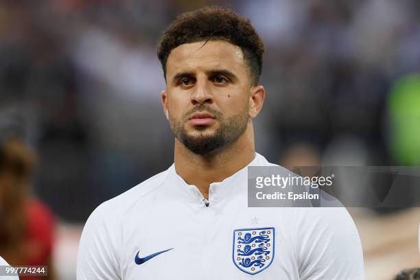 Kyle Walker of England looks on prior the 2018 FIFA World Cup Russia Semi Final match between England and Croatia at Luzhniki Stadium on July 11,...