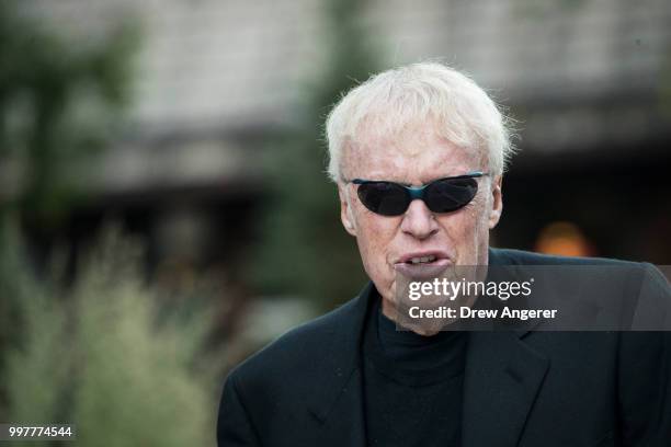 Phil Knight, co-founder and chairman emeritus of Nike, attends the annual Allen & Company Sun Valley Conference, July 13, 2018 in Sun Valley, Idaho....