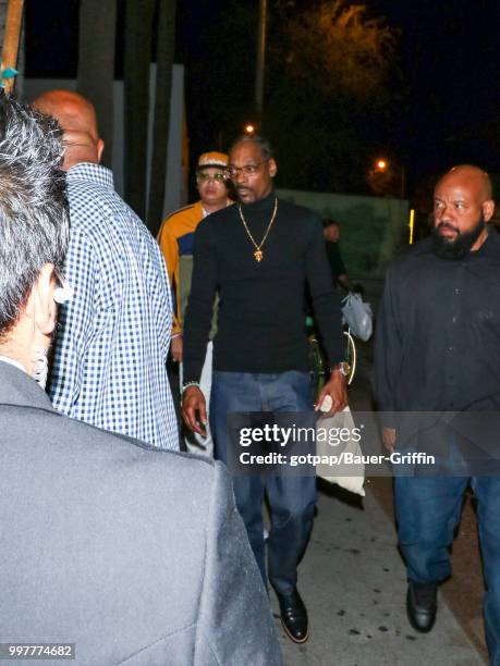 Snoop Dogg is seen on July 13, 2018 in Los Angeles, California.