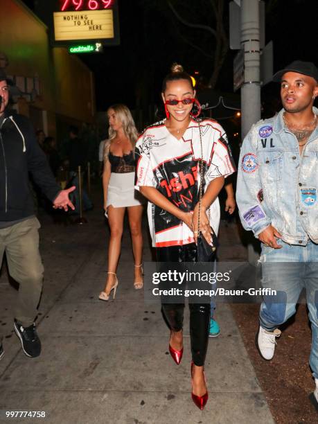 Tinashe Kachingwe is seen on July 13, 2018 in Los Angeles, California.