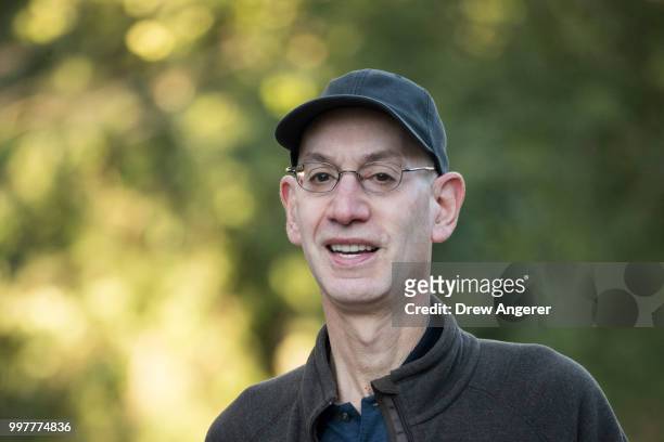 Adam Silver, commissioner of the National Basketball Association , the annual Allen & Company Sun Valley Conference, July 13, 2018 in Sun Valley,...