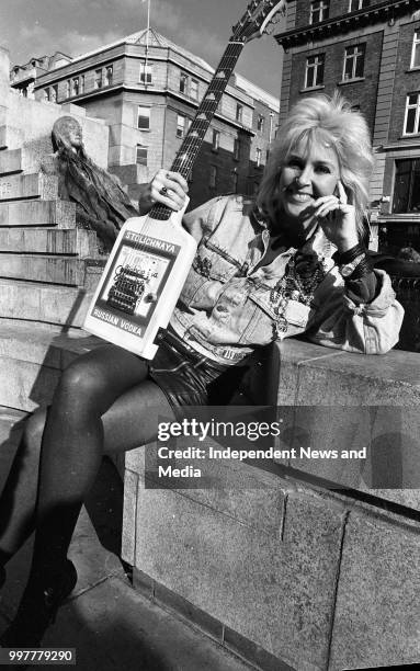 Singer Lita Ford in O'Connell Street, circa October 1988 . .