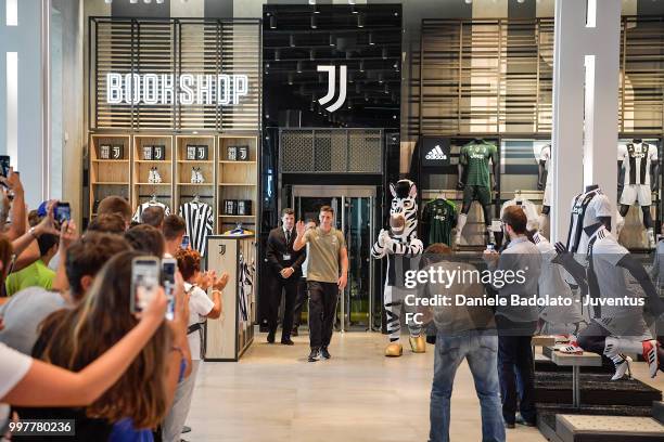 Mattia Caldara during a Juventus Press Conference at Juventus Store on July 13, 2018 in Turin, Italy.