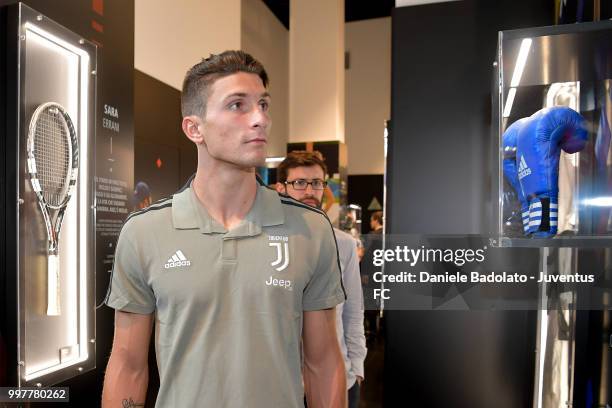 Mattia Caldara during a Juventus Press Conference at Juventus Museum on July 13, 2018 in Turin, Italy.