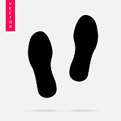 Imprint soles shoes icon.shoes print icon.vector