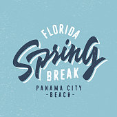 Spring break vintage T shirt graphics