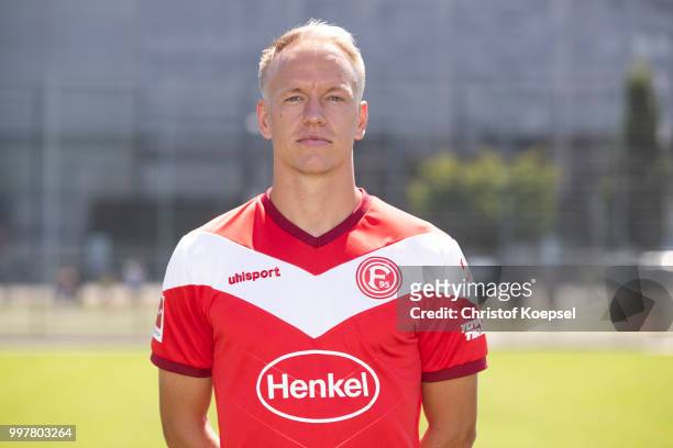 Havard Nielsen poses during the team presentation at Esprit Arena on July 13, 2018 in Duesseldorf, Germany.