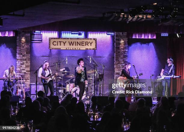 Them Vibes perform at City Winery Atlanta on July 12, 2018 in Atlanta, Georgia.