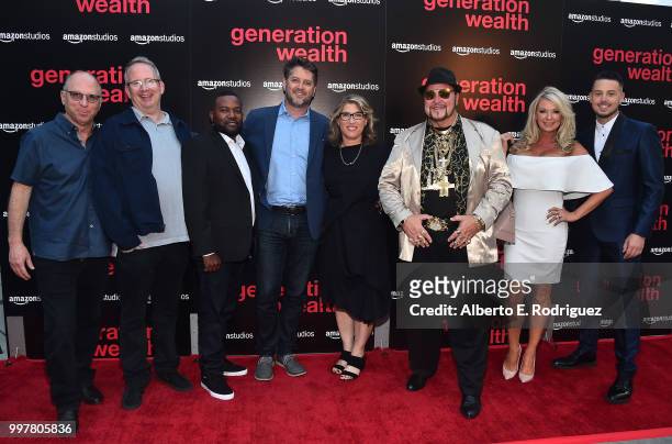 Bob Berney, Ted Hope, Clifton Magee, Frank Evers, Lauren Greenfield, Limo Bob, Tiffaney Masters and Bobby J attend the premiere of Amazon Studios'...