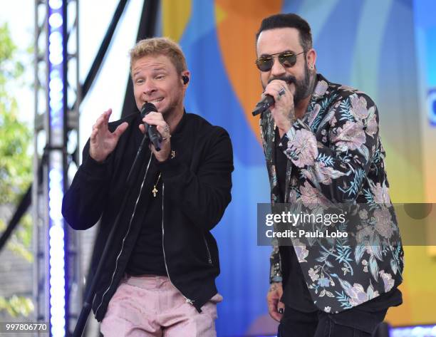 The Backstreet Boys perform live from Central Park on "Good Morning America," as part of the GMA Summer Concert series on Friday, July 13, 2018...